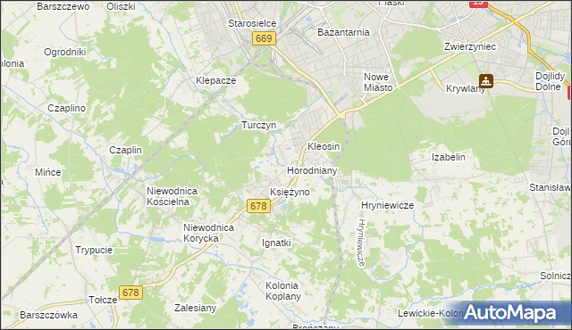 mapa Horodniany, Horodniany na mapie Targeo