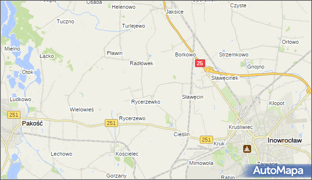 mapa Sójkowo gmina Inowrocław, Sójkowo gmina Inowrocław na mapie Targeo