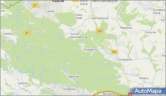 mapa Studzienno, Studzienno na mapie Targeo