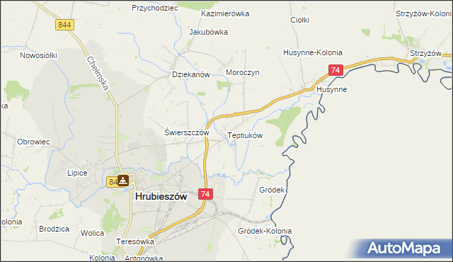mapa Teptiuków, Teptiuków na mapie Targeo