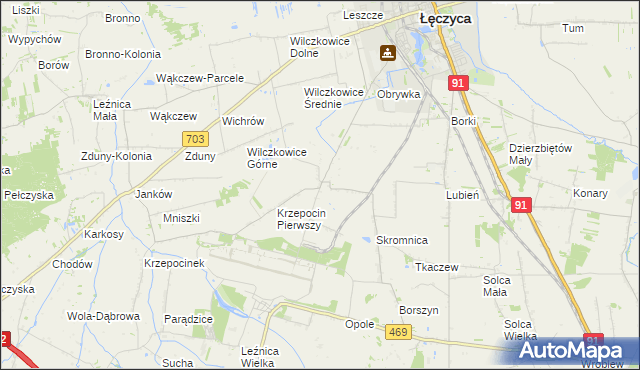 mapa Topola Katowa, Topola Katowa na mapie Targeo