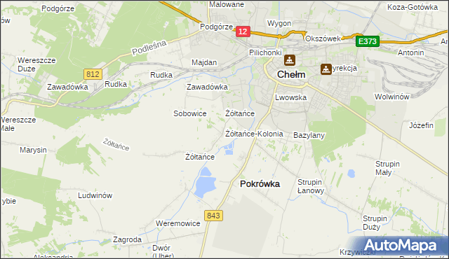 mapa Żółtańce-Kolonia, Żółtańce-Kolonia na mapie Targeo