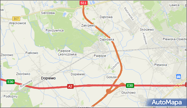 mapa Palędzie, Palędzie na mapie Targeo