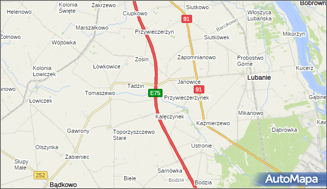 mapa Przywieczerzynek, Przywieczerzynek na mapie Targeo