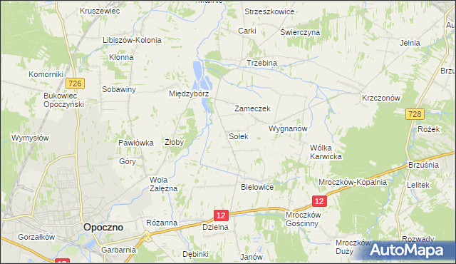 mapa Sołek, Sołek na mapie Targeo