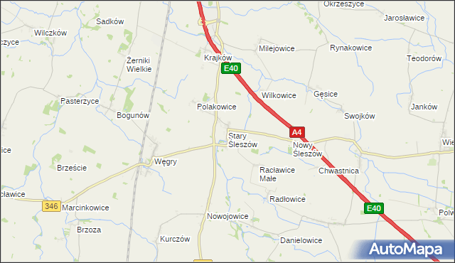 mapa Stary Śleszów, Stary Śleszów na mapie Targeo