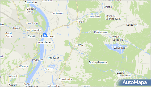 mapa Borów gmina Annopol, Borów gmina Annopol na mapie Targeo