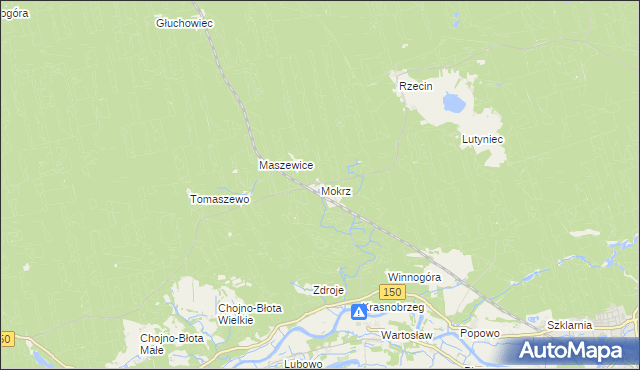 mapa Mokrz, Mokrz na mapie Targeo