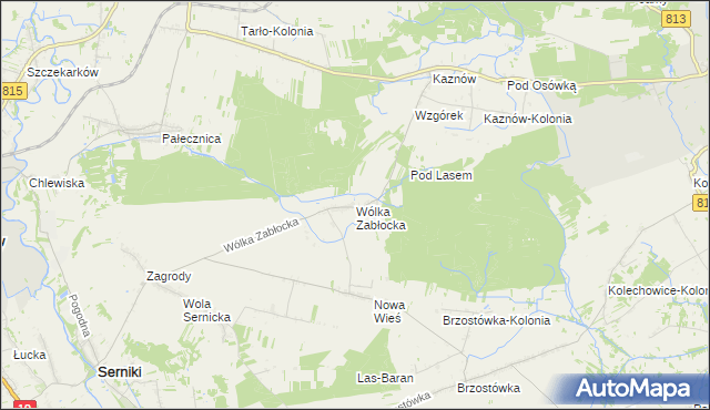 mapa Wólka Zabłocka gmina Serniki, Wólka Zabłocka gmina Serniki na mapie Targeo