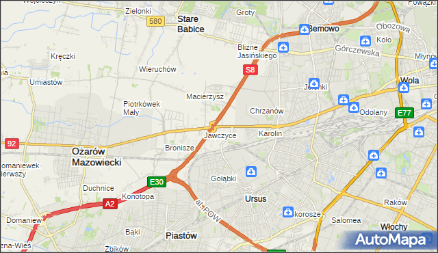 mapa Mory gmina Ożarów Mazowiecki, Mory gmina Ożarów Mazowiecki na mapie Targeo