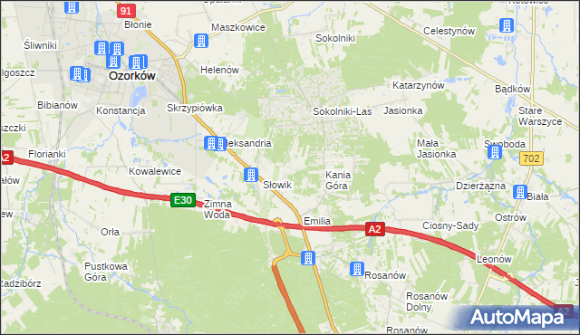 mapa Adolfów gmina Zgierz, Adolfów gmina Zgierz na mapie Targeo