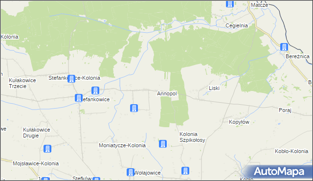 mapa Annopol gmina Hrubieszów, Annopol gmina Hrubieszów na mapie Targeo