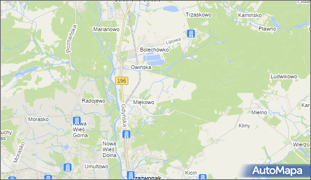 mapa Annowo gmina Czerwonak, Annowo gmina Czerwonak na mapie Targeo