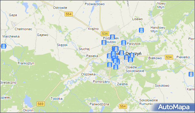 mapa Antoniewo gmina Golub-Dobrzyń, Antoniewo gmina Golub-Dobrzyń na mapie Targeo