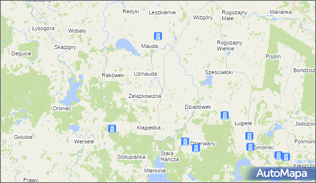 mapa Antosin gmina Wiżajny, Antosin gmina Wiżajny na mapie Targeo