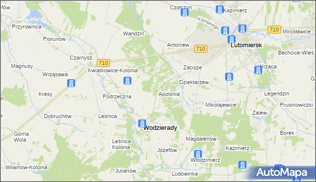 mapa Apolonia, Apolonia na mapie Targeo