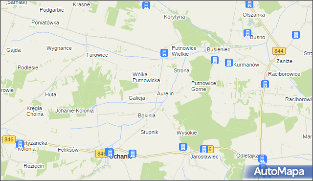 mapa Aurelin, Aurelin na mapie Targeo