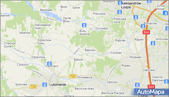mapa Babiczki, Babiczki na mapie Targeo