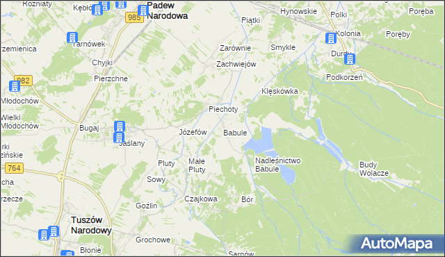 mapa Babule, Babule na mapie Targeo