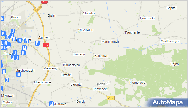 mapa Balczewo, Balczewo na mapie Targeo