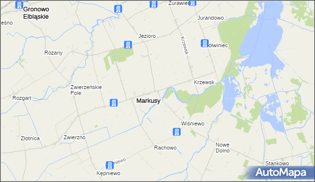 mapa Balewo gmina Markusy, Balewo gmina Markusy na mapie Targeo