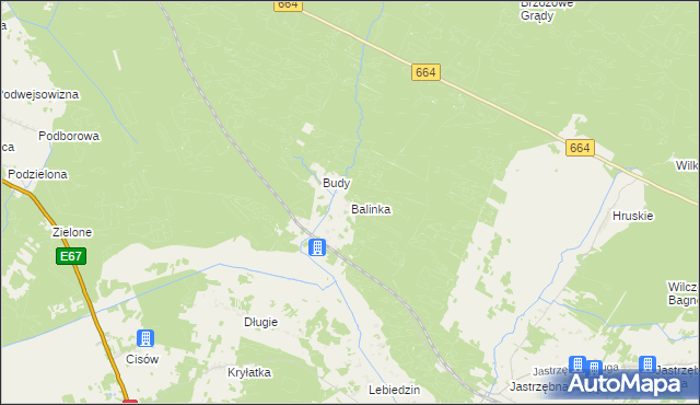 mapa Balinka, Balinka na mapie Targeo