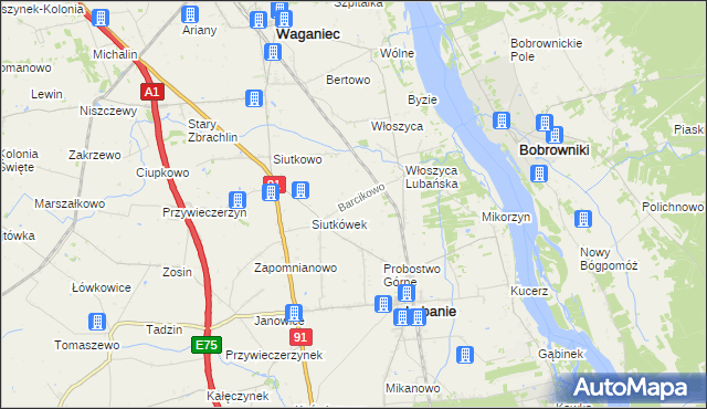 mapa Barcikowo gmina Lubanie, Barcikowo gmina Lubanie na mapie Targeo
