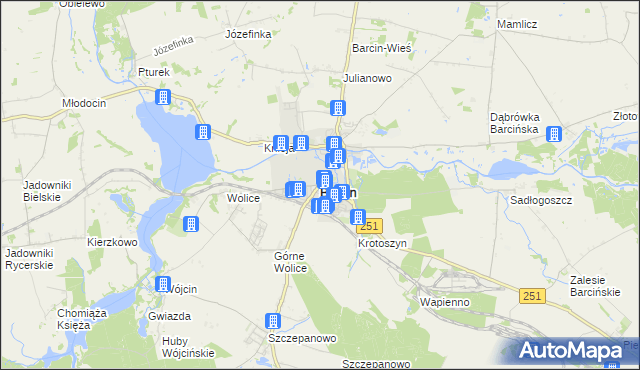 mapa Barcin, Barcin na mapie Targeo