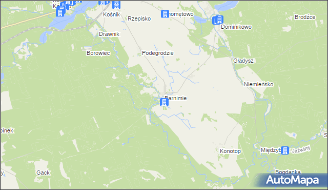 mapa Barnimie, Barnimie na mapie Targeo