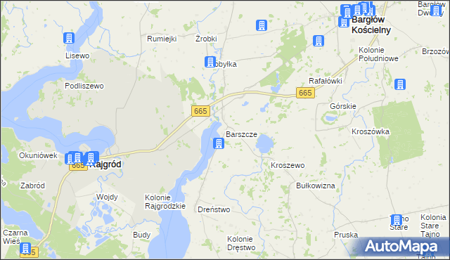 mapa Barszcze, Barszcze na mapie Targeo