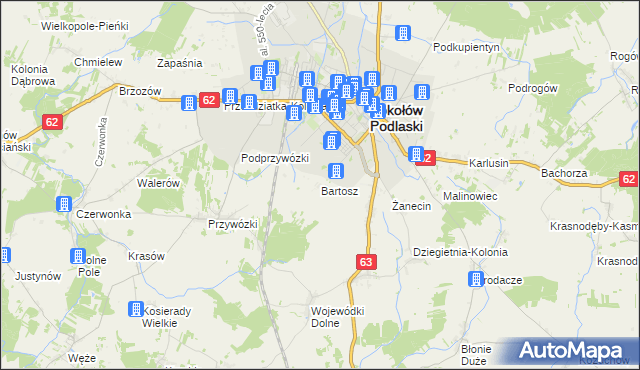 mapa Bartosz, Bartosz na mapie Targeo