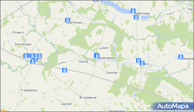 mapa Barzkowice, Barzkowice na mapie Targeo