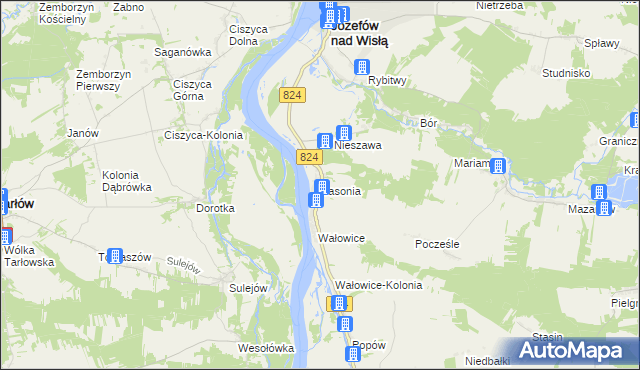 mapa Basonia, Basonia na mapie Targeo