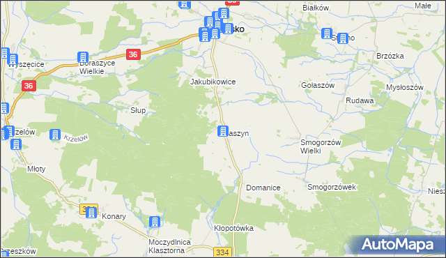 mapa Baszyn, Baszyn na mapie Targeo