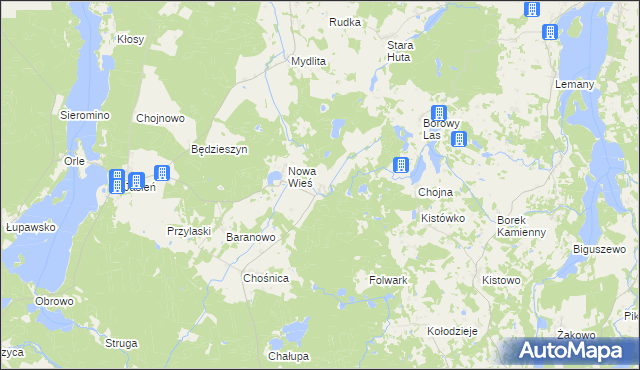 mapa Bawernica, Bawernica na mapie Targeo