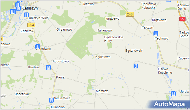 mapa Będzitowo, Będzitowo na mapie Targeo