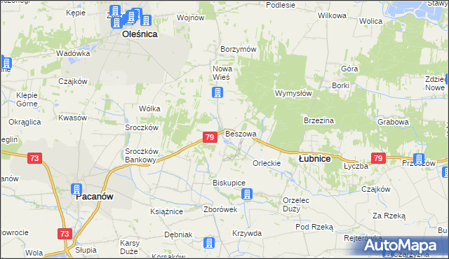 mapa Beszowa, Beszowa na mapie Targeo