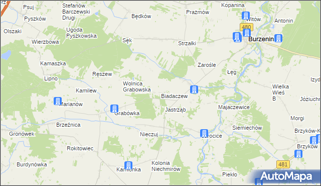 mapa Biadaczew, Biadaczew na mapie Targeo