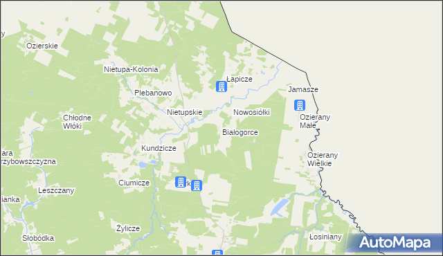 mapa Białogorce, Białogorce na mapie Targeo