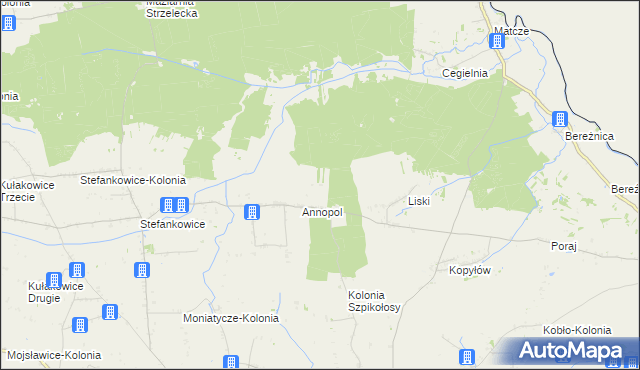 mapa Białoskóry gmina Hrubieszów, Białoskóry gmina Hrubieszów na mapie Targeo
