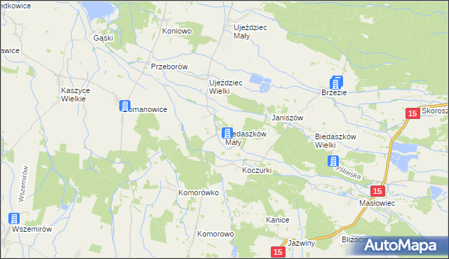 mapa Biedaszków Mały, Biedaszków Mały na mapie Targeo