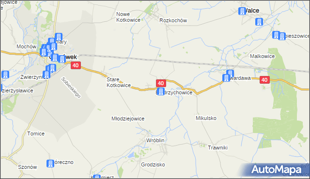 mapa Biedrzychowice gmina Głogówek, Biedrzychowice gmina Głogówek na mapie Targeo