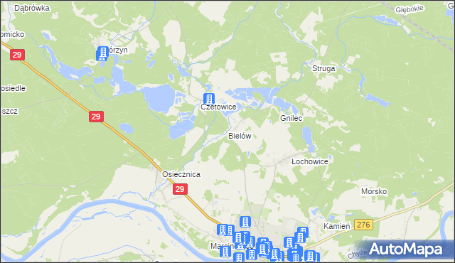 mapa Bielów, Bielów na mapie Targeo