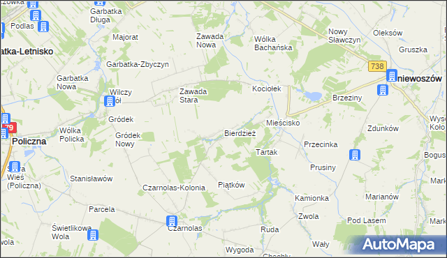 mapa Bierdzież, Bierdzież na mapie Targeo