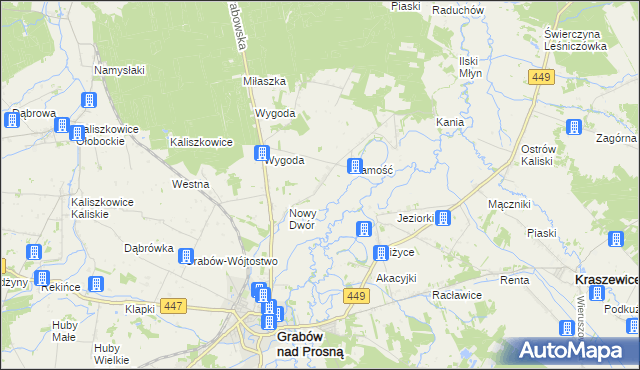 mapa Biernacice gmina Sieroszewice, Biernacice gmina Sieroszewice na mapie Targeo