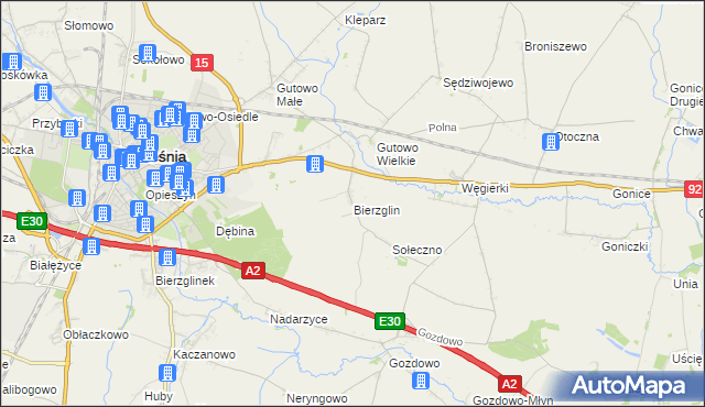 mapa Bierzglin, Bierzglin na mapie Targeo