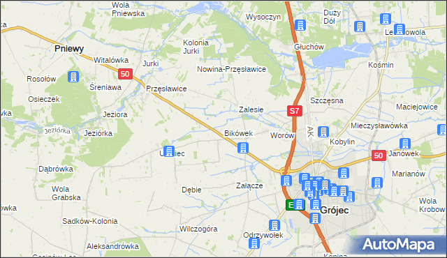 mapa Bikówek, Bikówek na mapie Targeo