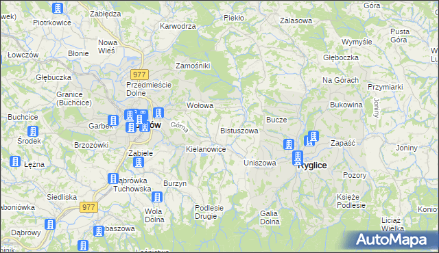 mapa Bistuszowa, Bistuszowa na mapie Targeo