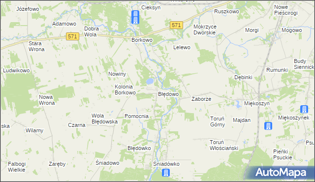 mapa Błędowo gmina Pomiechówek, Błędowo gmina Pomiechówek na mapie Targeo