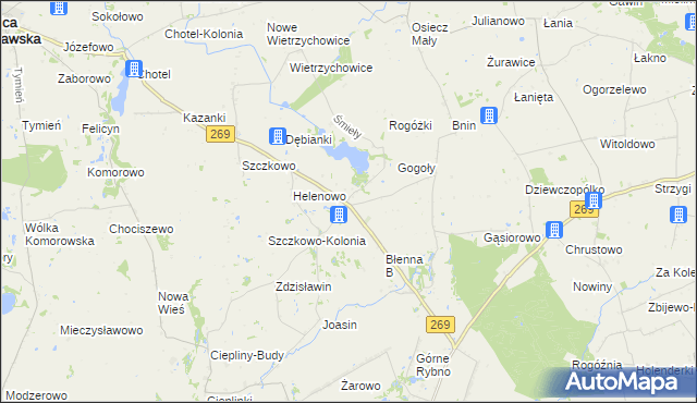 mapa Błenna, Błenna na mapie Targeo